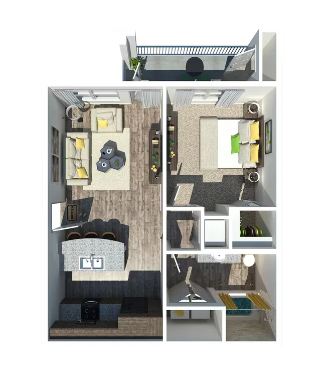 The Silverado 1 BR | 1 BA 6305 floor plan